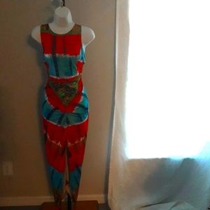 Long Sleeveless Assymetrical Dress